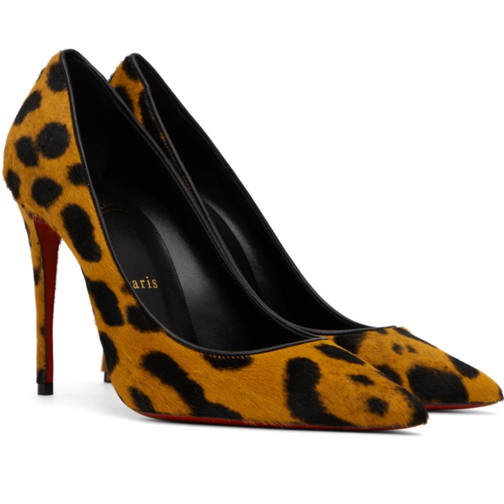 Christian Louboutin Leopard Kate 100 Heels